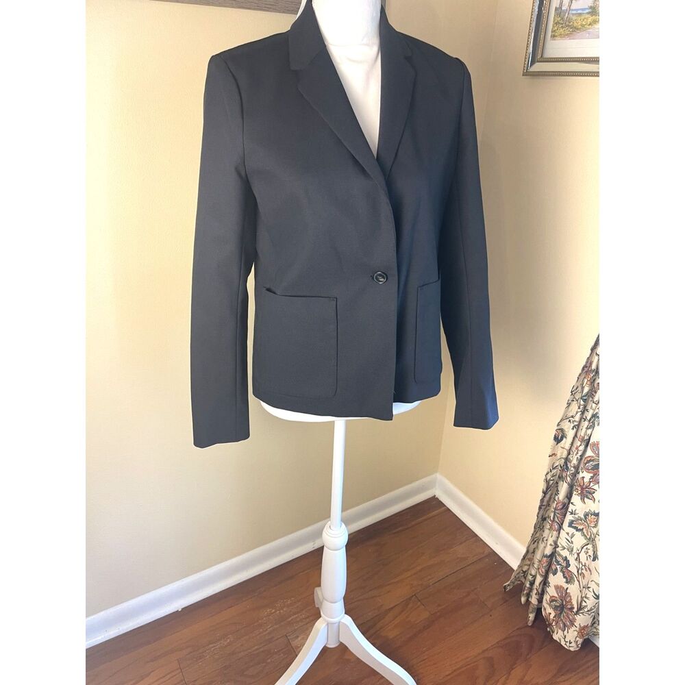 Gap Navy Single Button Blazer NWT Old Money Minimalist Workwear Pockets Sz 6
